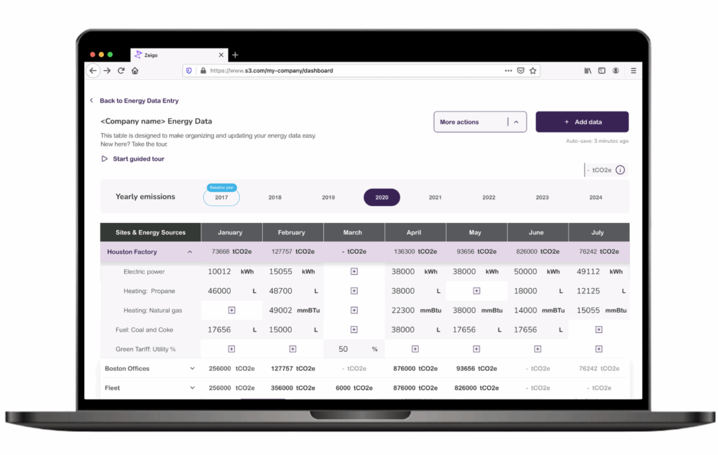 | zeigo sustainability software