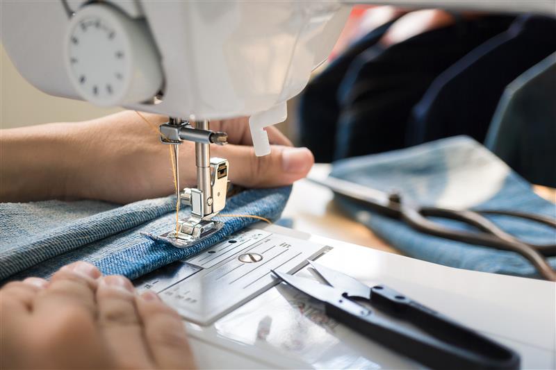 Sewing denim